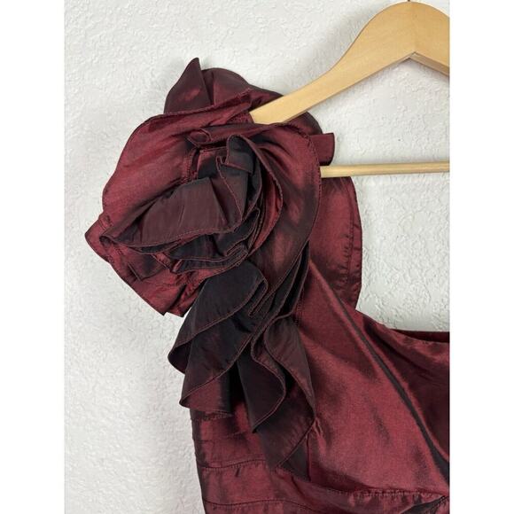 Cameron Blake Formal Dress Maroon Burgundy Womens 6 Elegant Dark Romantic FALL - Picture 8 of 9